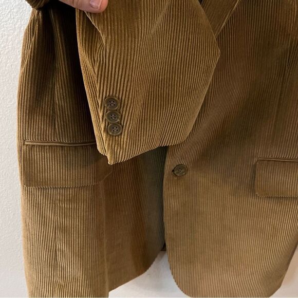 Hunt Valley Gentleman's Clothing Corduroy Coat Blazer Brown Jacket Size 44L - Picture 3 of 6